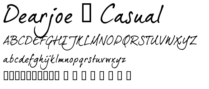 dearJoe 5 CASUAL font